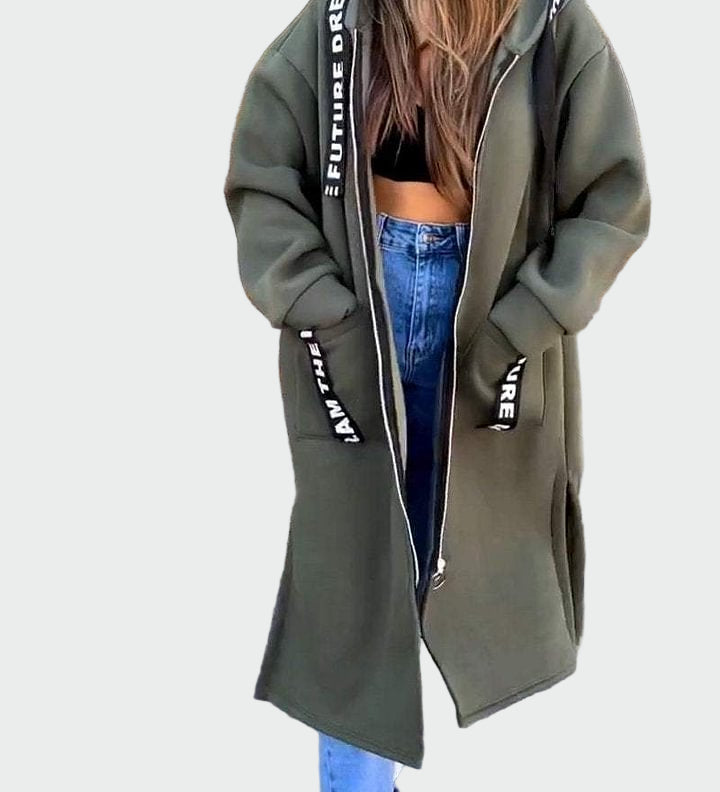 Karina - Dlouhý kabát s kapucí