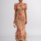 Rosario | Dlouhé květinové šaty z chiffon