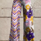 Isadora - Boho Květinové Kalhoty
