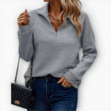 Nina - Elegantní tričko s polo zipem