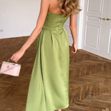 Liora | Elegantní Midi Šaty Bez Ramínek