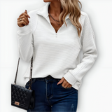 Nina - Elegantní tričko s polo zipem