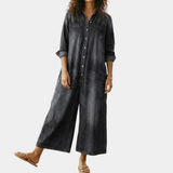 Diana™ | Vintage denim kombinéza s knoflíky