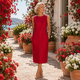 Klaudie – Dámské Elegantní Midi Šaty bez Rukávů