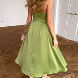 Liora | Elegantní Midi Šaty Bez Ramínek