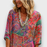 Kaftan s bohémským vzorem a volným střihem