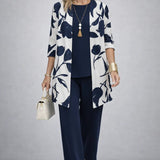 Bohumila – Dámský Elegantní Třídílný Set s Kimono Kabátkem