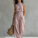 Maria | Elegantní široké kalhoty a top set