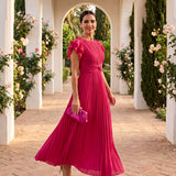 Seraphina | Elegantní Maxi Šaty S Plisováním a Uvázaným Pasem
