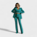 Jasmila – Elegantní set ze 3 dílů (Blazer, Top, Kalhoty)
