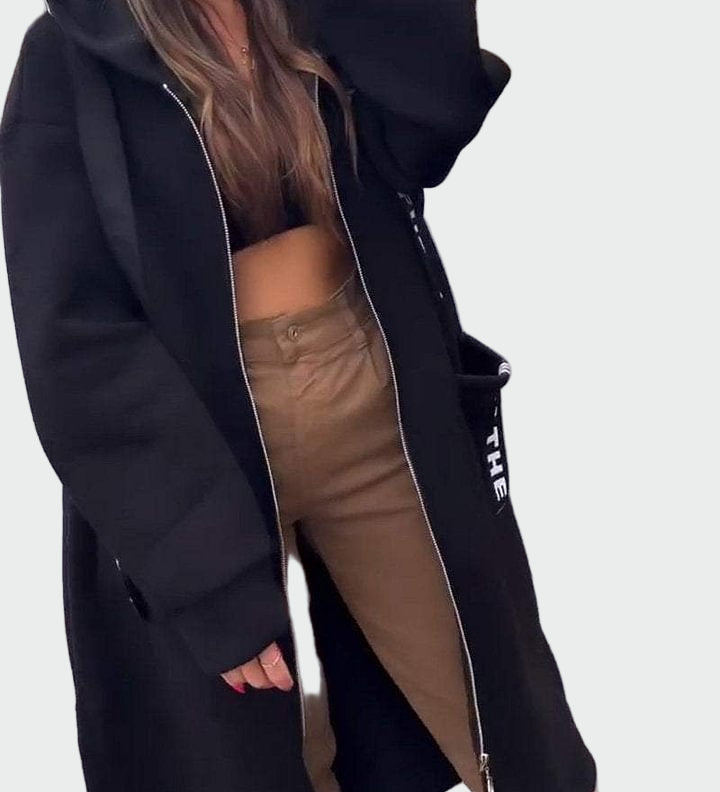 Karina - Dlouhý kabát s kapucí