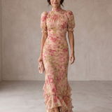 Rosario | Dlouhé květinové šaty z chiffon