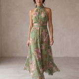 Livia | Elegantní Maxi Halter Květnové Šaty